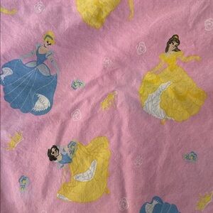 Kids Disney Pink Princess Print Half Fitted Sheet Crib / Toddler Size